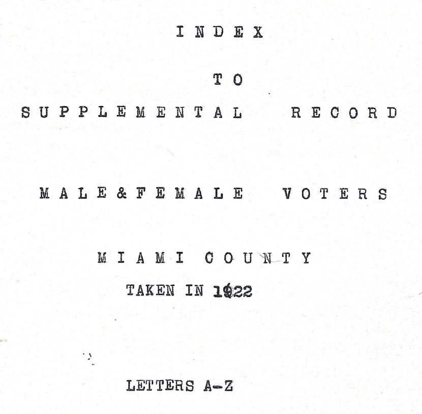 1922 Voters