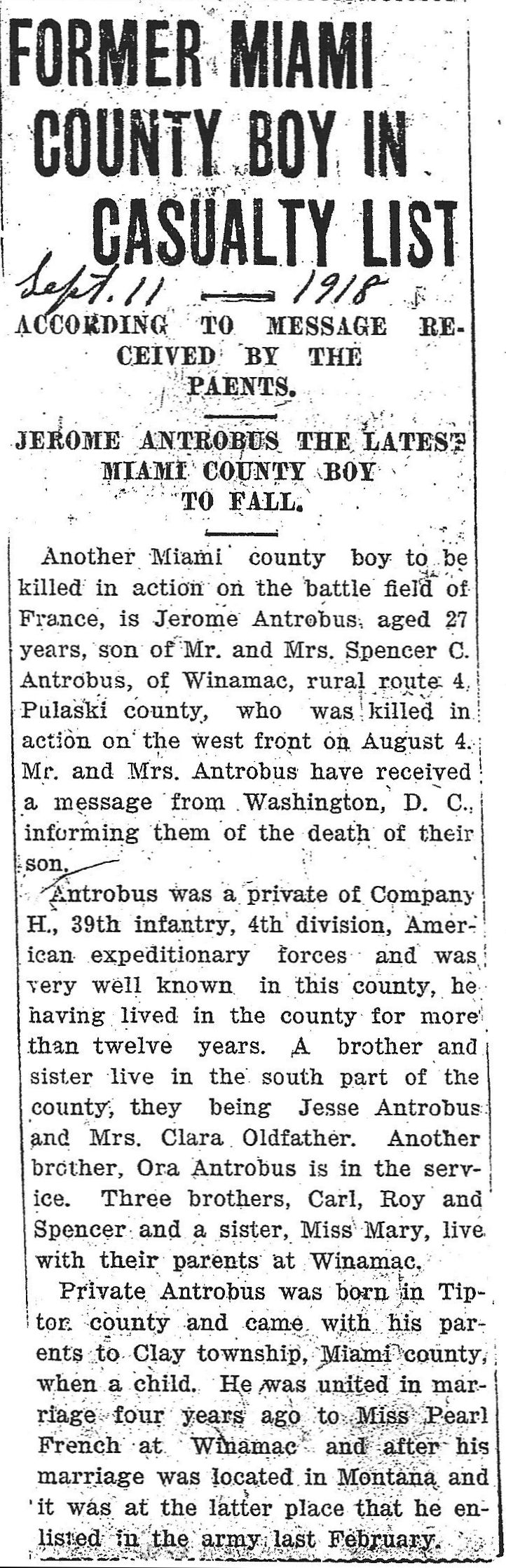 Obituary for Jerome Antrobus