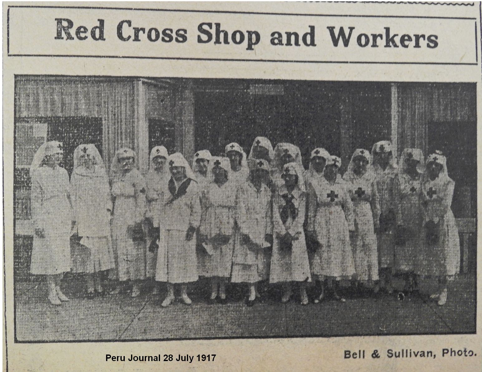 Red Cross Shop and Workers Peru Journal July 28 1917